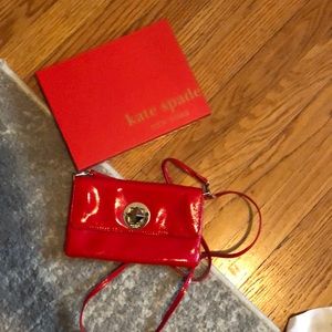 Patent leather red Kate spade crossbody